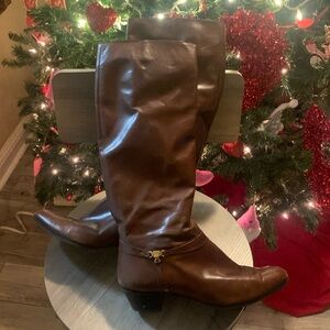 Salvatore Ferragamo vintage knee high boots size 91/2